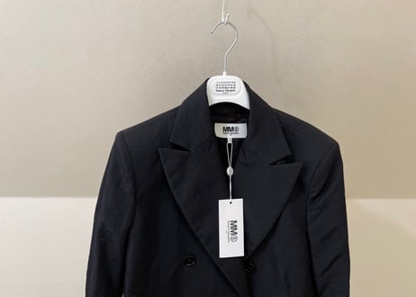 mm6 maison margiela 2020aw nylon doule black blazer dead stock