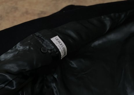 giorgio armani virgin wool doublechester field coat