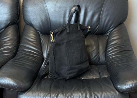 jilsander leather logo shoulder bag
