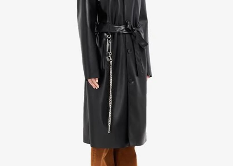 mm6 maison margiela 2022aw fake leather coat |