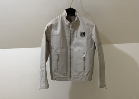 louis vuitton shell fabric logo blouson 46