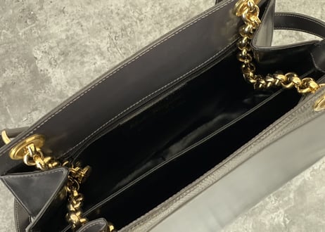 salvatore ferragamo gold chain leather bag