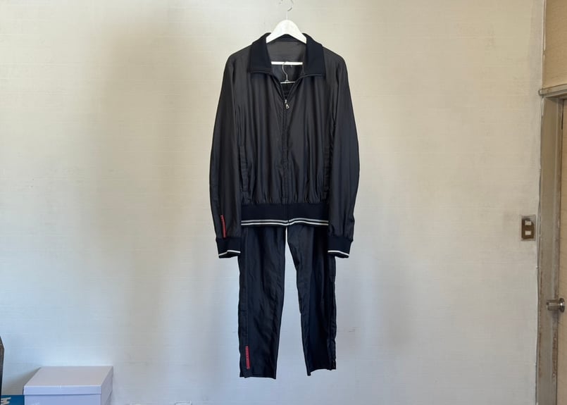 prada sports set up suit | weekend tokyo