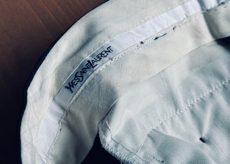 yves saint laurent side line tuxedo trousers