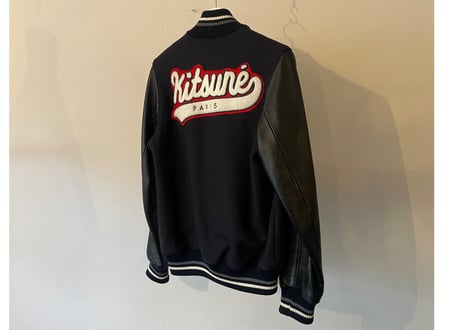 maison kitsune 2013aw switch leather jacket
