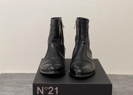 n21 leather heel boots