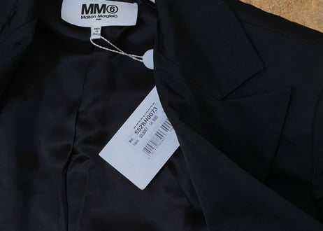 mm6 maison margiela 2020aw nylon doule black blazer dead stock