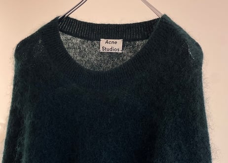 acne studios over size mohair green knit