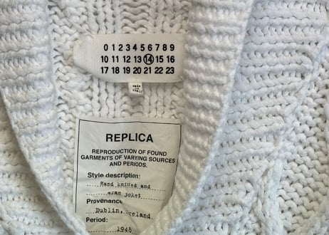 maison margiela replica 1940s aran jacket