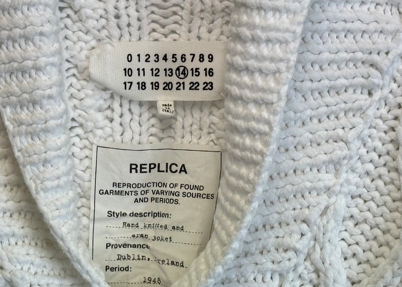 maison margiela replica 1940s aran jacket | wee