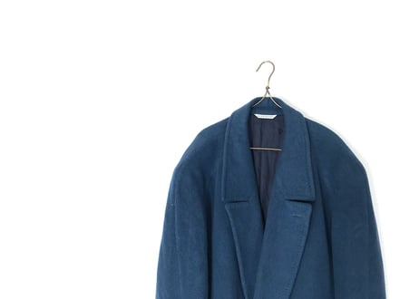 80-90s givenchy turquoise blue cashmere double coat