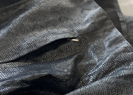 python embossing leather jacket