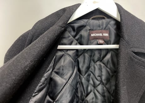 michael kors lather×quilting doble coat