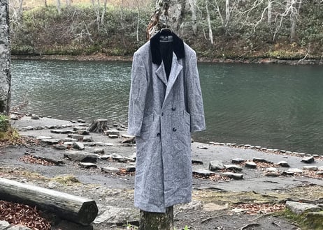 70s made in USA tweed double coat