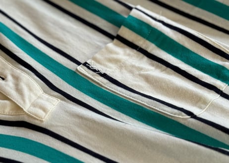 yves saint laurent stripe polo shirt green