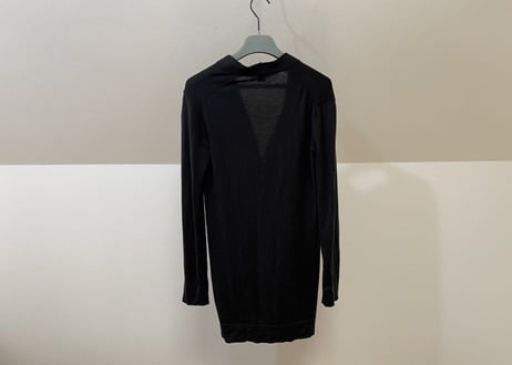 hermes 00s black knit cardigan