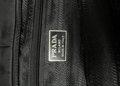 prada nylon tote bag black
