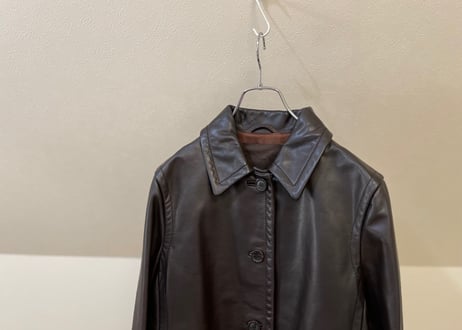 prada leather coat