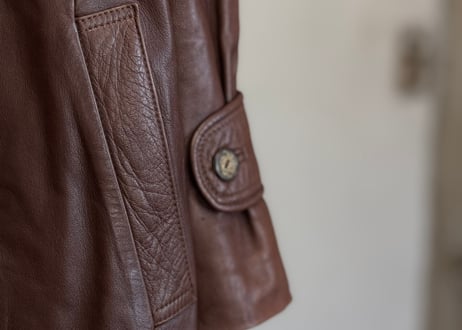 80s loewe leather coat