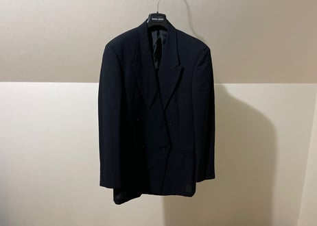 giorgio armani stripe double set up suit