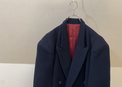 80-90s pure cashmere wool double long coat #11