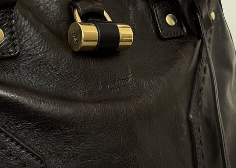 yves saint laurent rive gauche leather bag "muse"