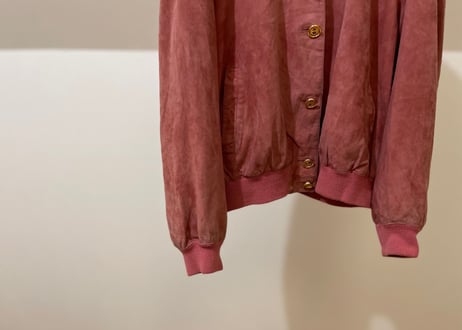 80-90s loewe leather jacket salmon