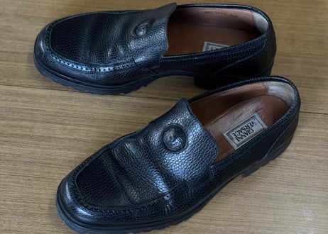 gianni versace "初期" medusa leather loafers