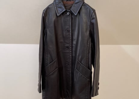 prada leather coat