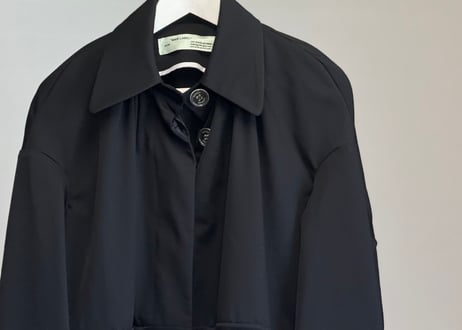 off white gabardine spring coat