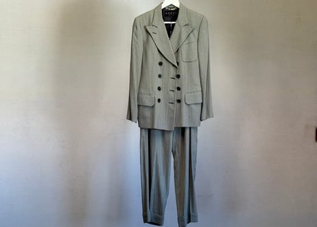80-90s gucci double set up suit