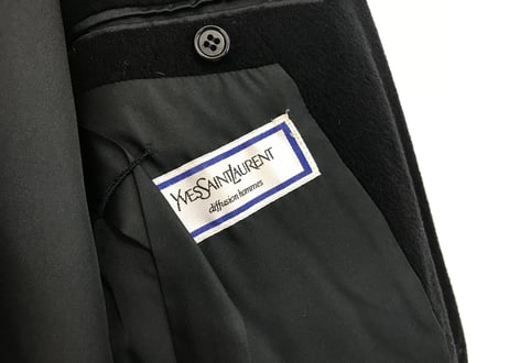 yves saint laurent double chesterfield coat