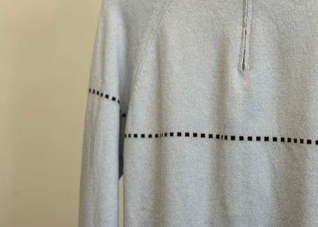 hermes half zip pure cashmere knit