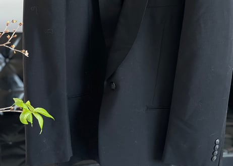 saint laurent black  tuxedo set up suit