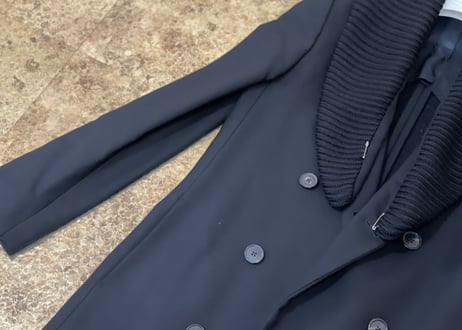 maison margiela 2011aw double coat black
