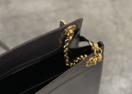 salvatore ferragamo gold chain leather bag