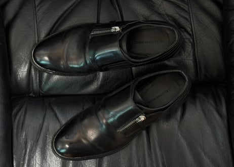 alexander mcqueen "by Salah Burton" leather zip dress shose