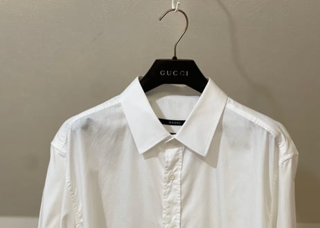 gucci "総柄” dress shirt white
