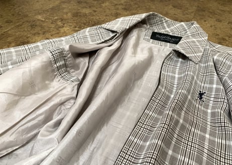 yves saint laurent check blouson