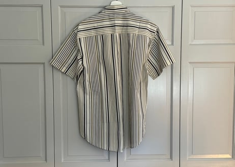 80-90s ferragamo stripe shirt