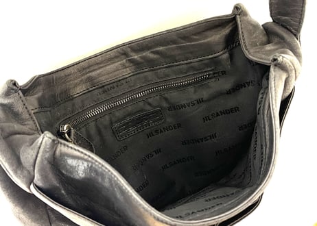jilsander leather bag black