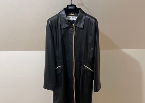 balmain leather coat
