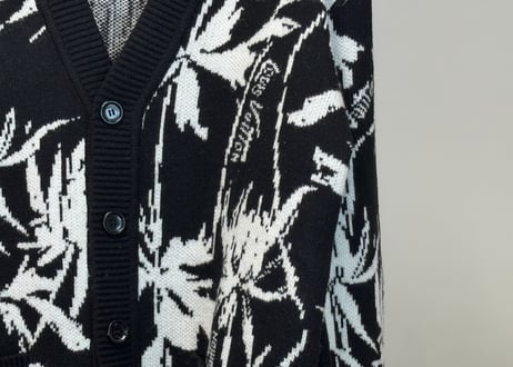 louis vuitton 2023ss thistle wool over size cardigan dead stock