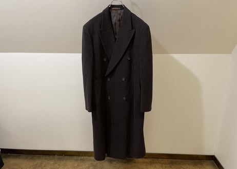 80-90s cashmere  double chesterfield coat