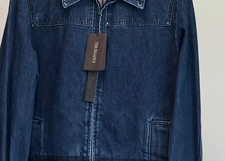 trussardi logo denim jacket