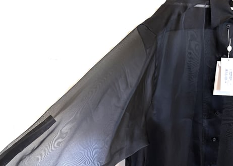 maison margiela over size silk long shirt dead stock