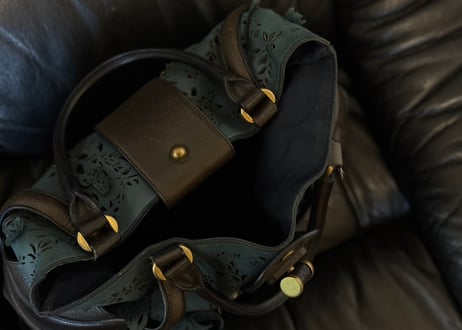 salvatore ferragamo decoration leather bag