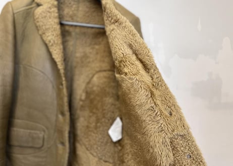 jilsander mouton leather coat