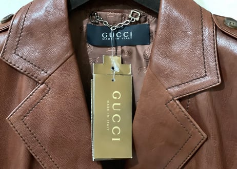 gucci leather jacket deat stock