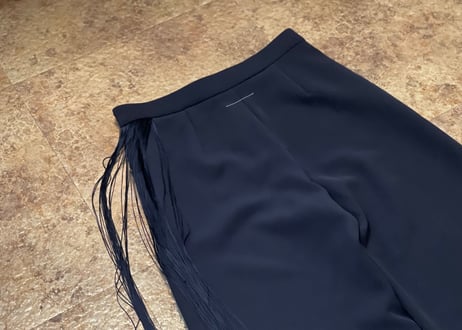mm6 maison margiela 2018aw  fringe wide pants dead stock